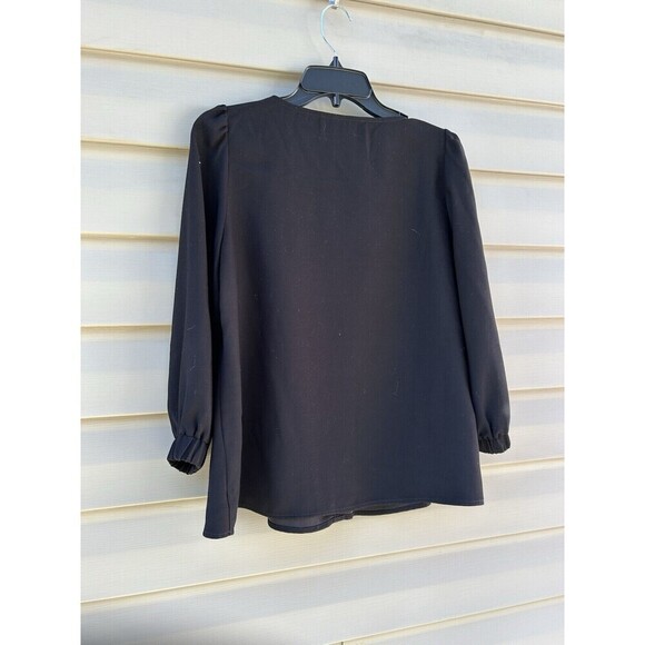 Tuckernuck Women’s Size S Black Easton Swing Flare Blouse Quiet Luxury C… - Picture 2 of 6